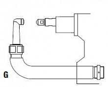 TECNA 4884 Изогнутое плечо малого размера с муфтой и электрододержателем для клещей 3323 (тип G)